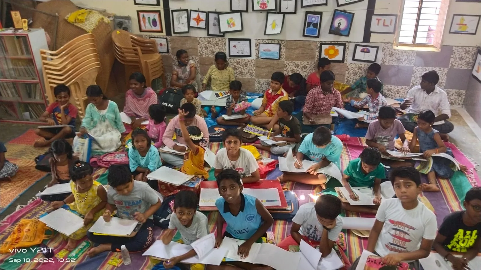 A classroom alive with imagination, documented by The ART Foundation in 2022